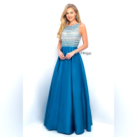 (P4) NWT Intrigue by Blush Prom Dress, Size 14 - Picture 1 of 14